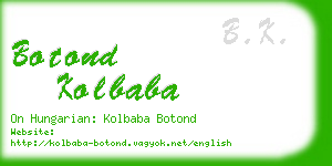 botond kolbaba business card